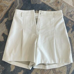 ASTR the label faux leather pleated shorts